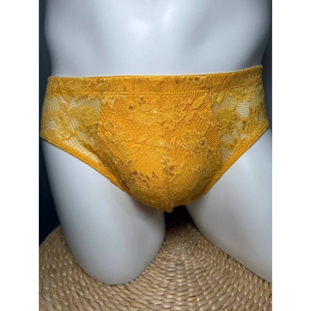 Cosabella Never Say Never Men's Comfort Micro Brief Mango Lace Size M